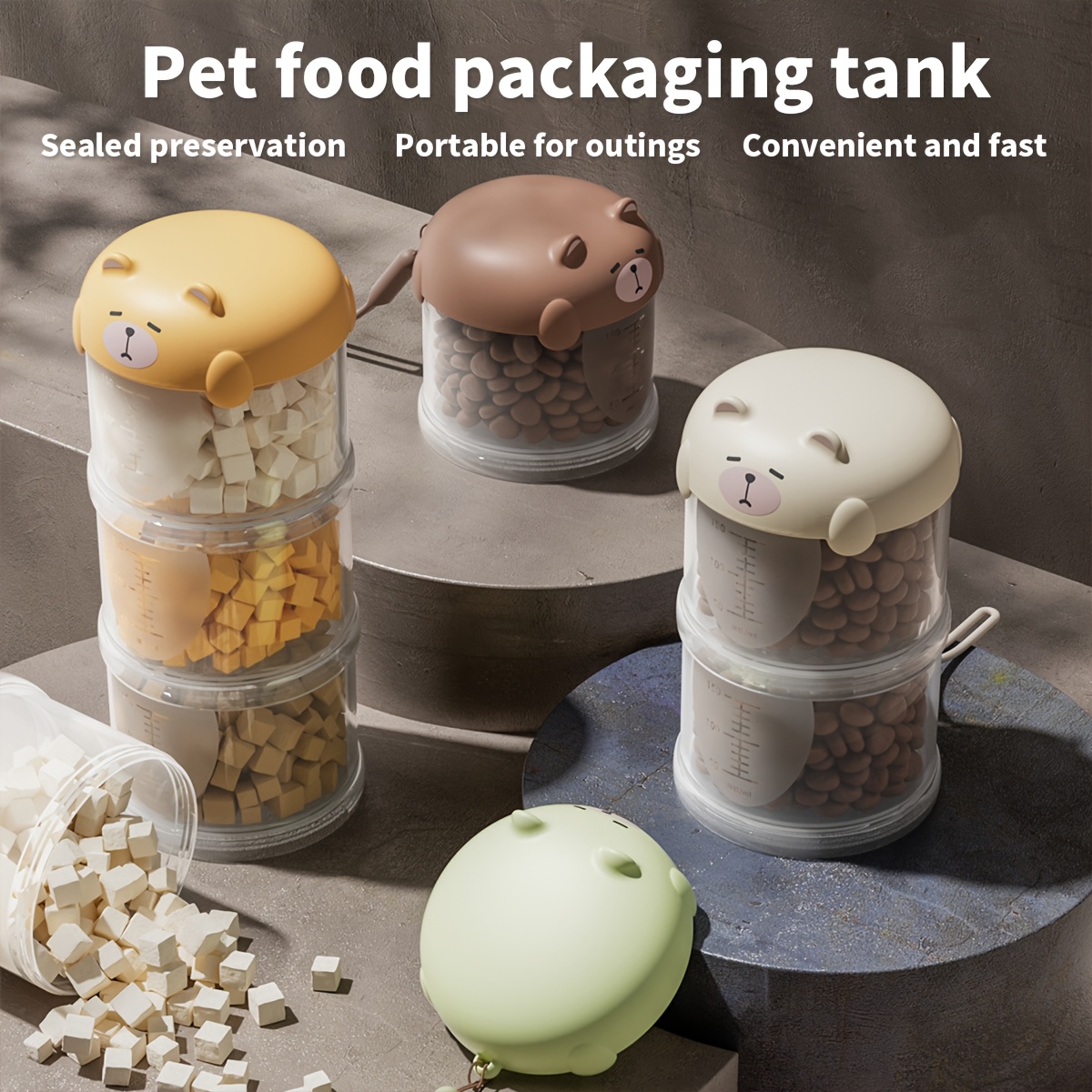 Food Packed Snacks - Portable Plastic Multi-Layer Moisture-Proof Dog Snacks