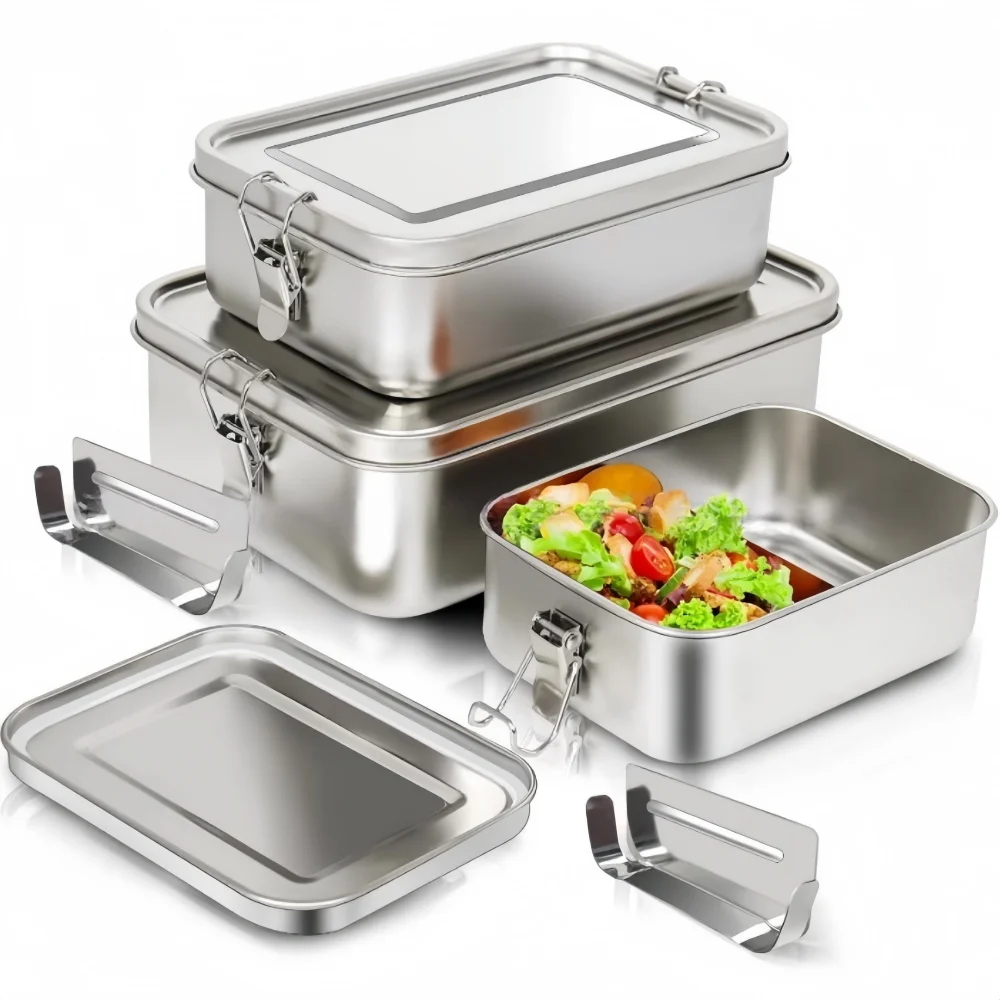 Stainless Steel Bento Box Meta - Food Snacks For School ulasan dan harga