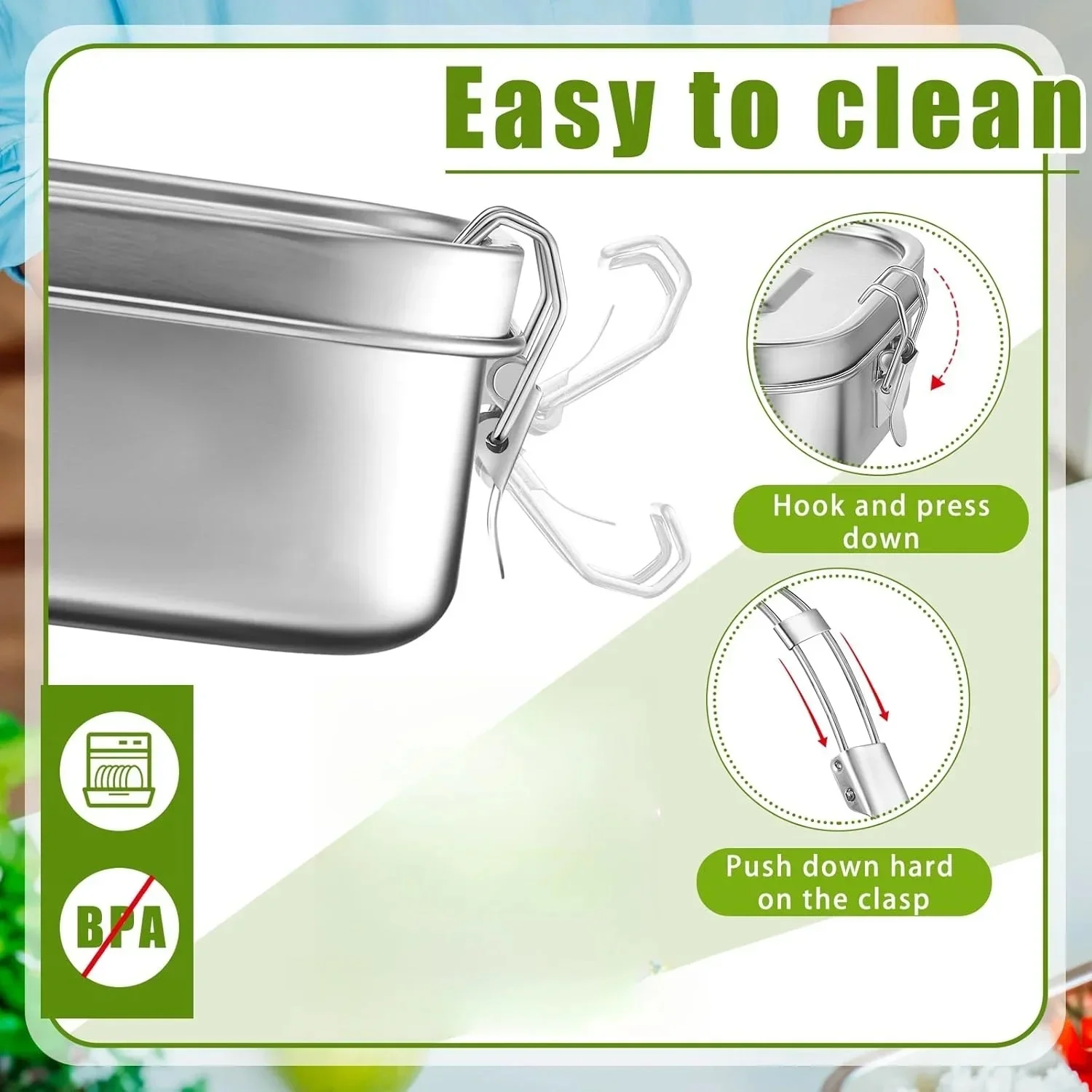 Stainless Steel Bento Box Meta - Food Snacks For School ulasan dan harga