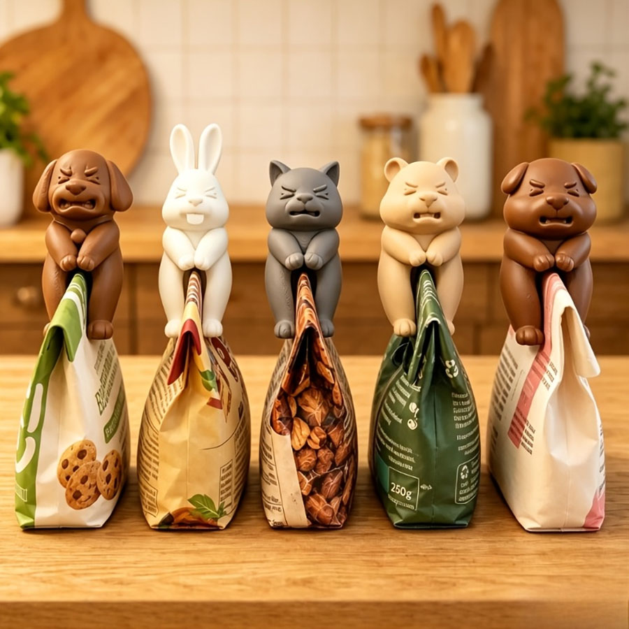 3D Animal Snack Bag Clips 1/5  - Food Packed Snacks ulasan dan harga