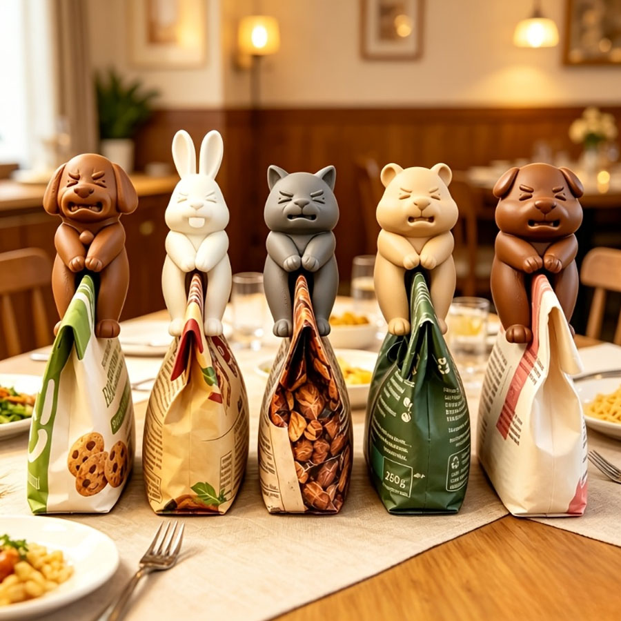 3D Animal Snack Bag Clips 1/5  - Food Packed Snacks ulasan dan harga