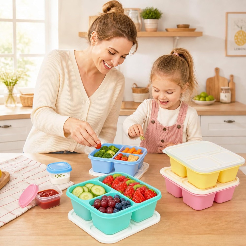 3 Compartment Bento Box Snack  - Healthy Snacks Food ulasan dan harga
