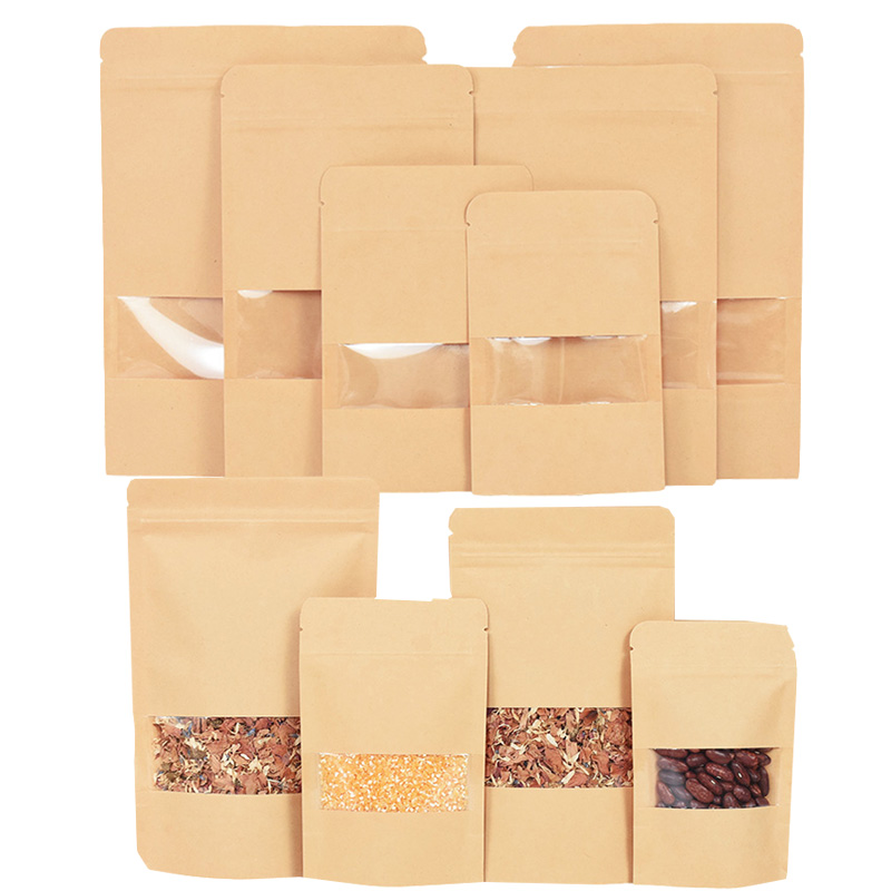 20/50pcs Kraft Paper Zip Lock  - Food Snacks For School ulasan dan harga