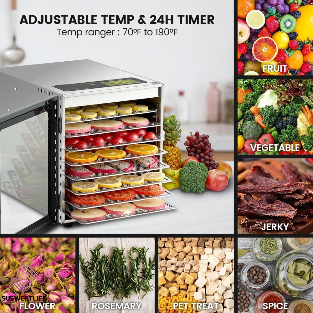 500W 8-Tray Large Capacity Foo - Healthy Snacks Food ulasan dan harga