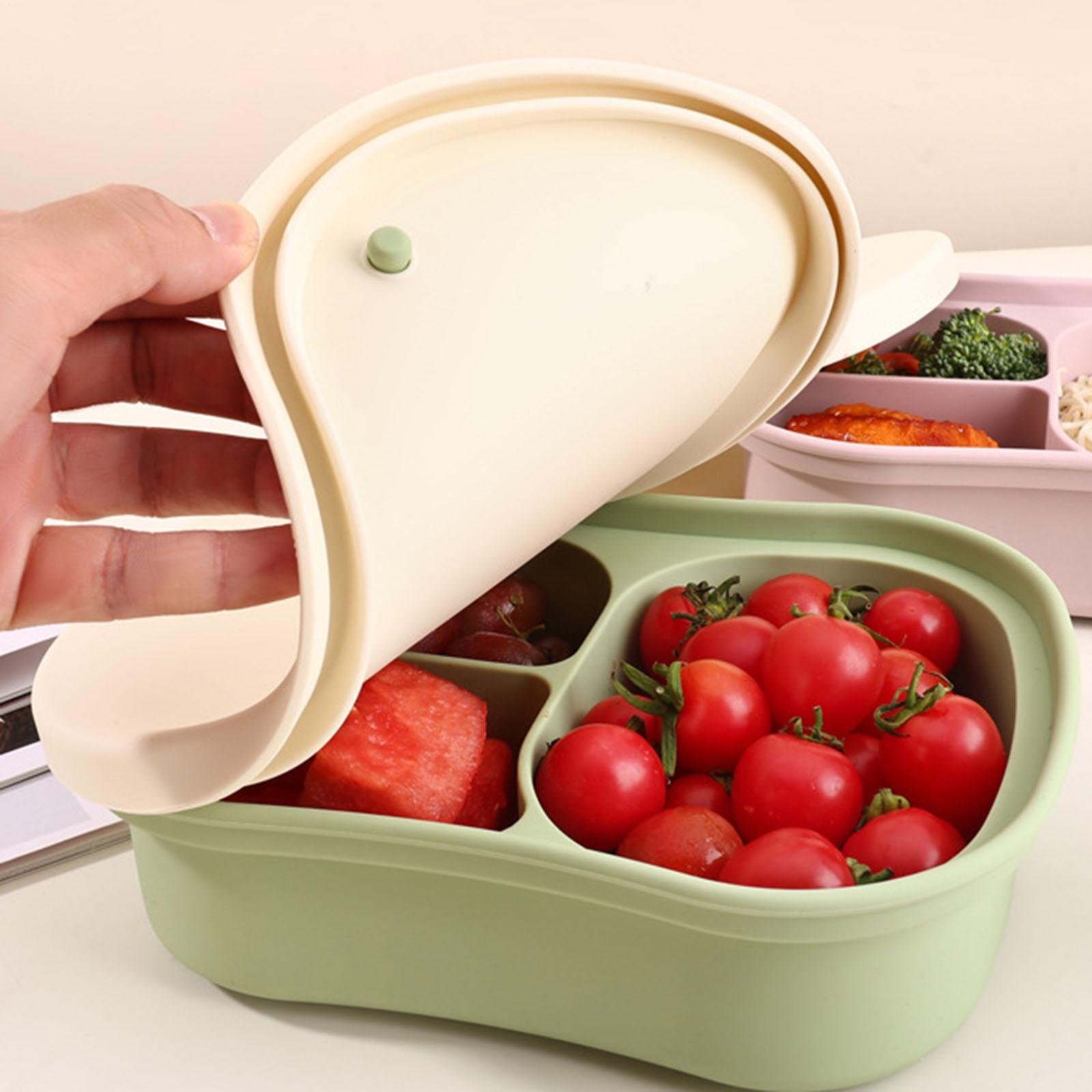 Silicone Food Container 3-Comp - Food Snacks For School ulasan dan harga