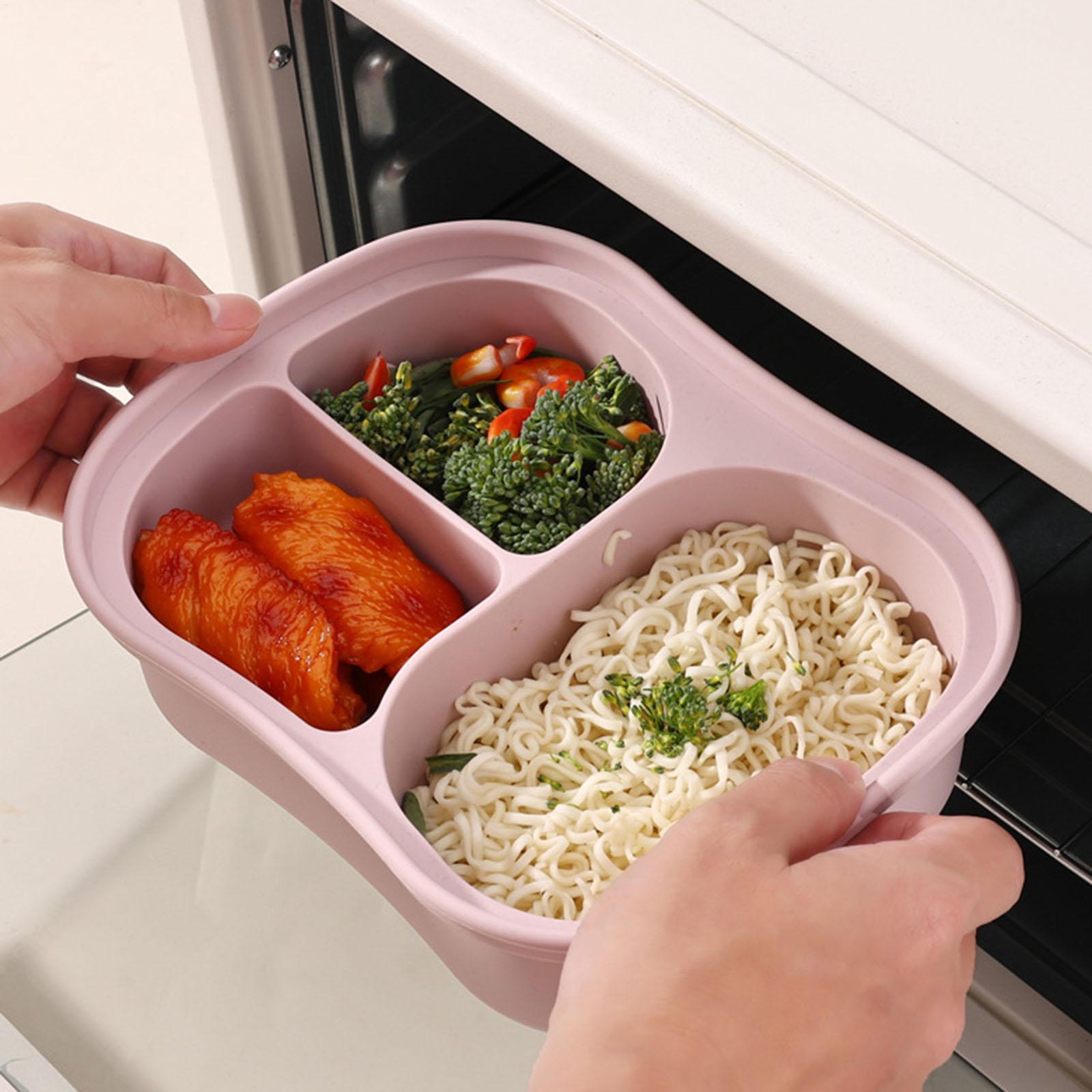 Silicone Food Container 3-Comp - Food Snacks For School ulasan dan harga