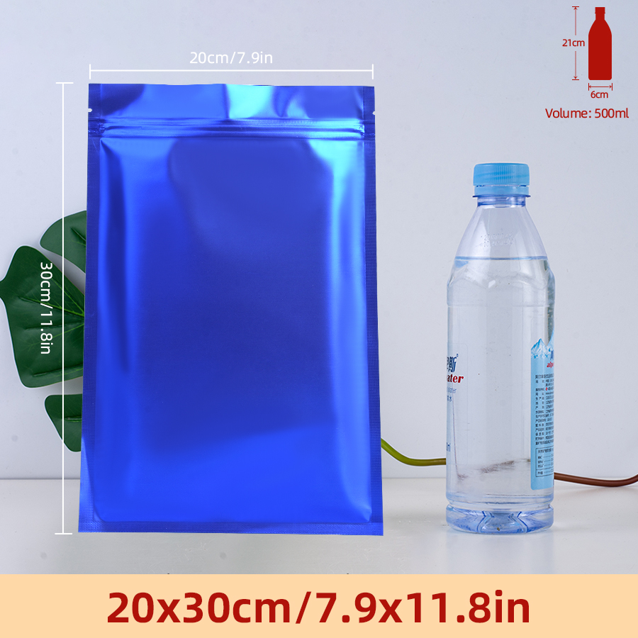100pcs Matte Blue Foil Zipper  - Food Packed Snacks ulasan dan harga