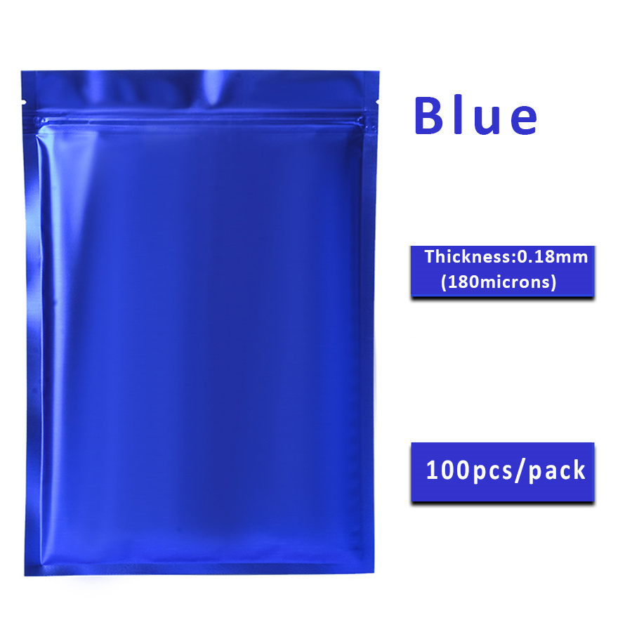 100pcs Matte Blue Foil Zipper  - Food Packed Snacks ulasan dan harga