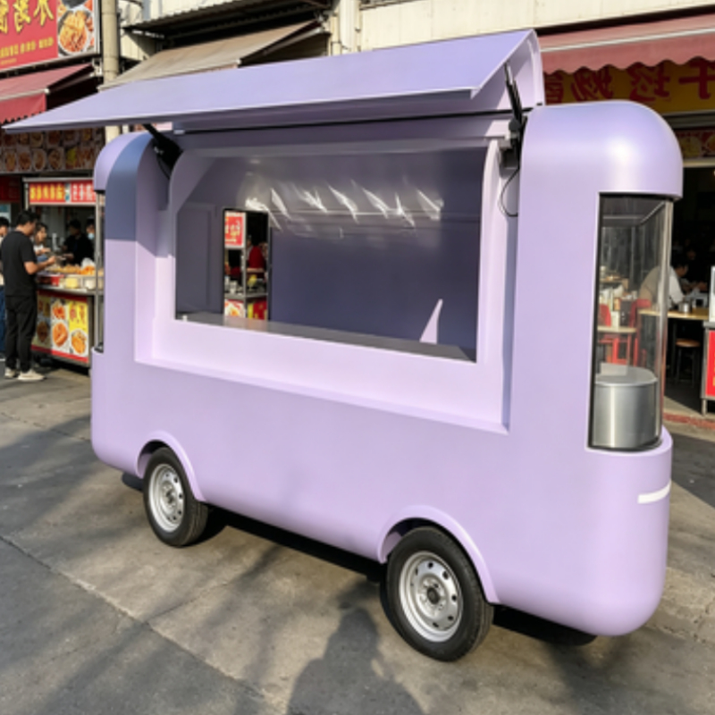 Round Movable Food Trailer Por - Food Snacks To Sell ulasan dan harga