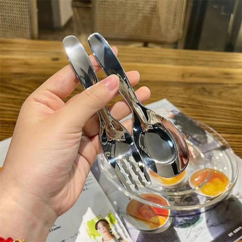 Compact Stainless Spoon And Fo - Food Snacks Ideas For Kids ulasan dan harga
