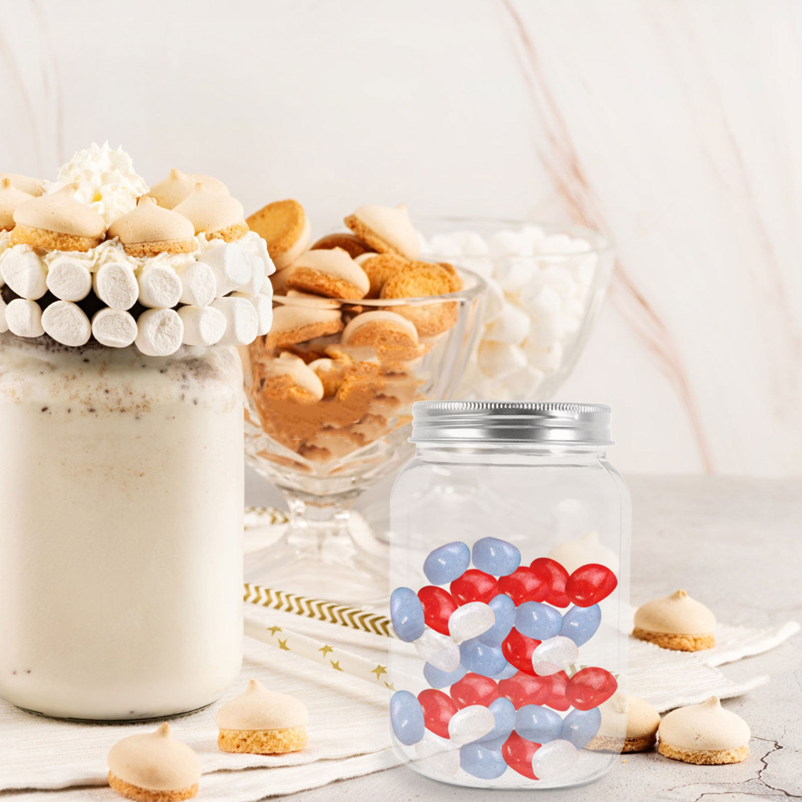 Airtight Food Storage Jars 4 P - Food Packed Snacks ulasan dan harga