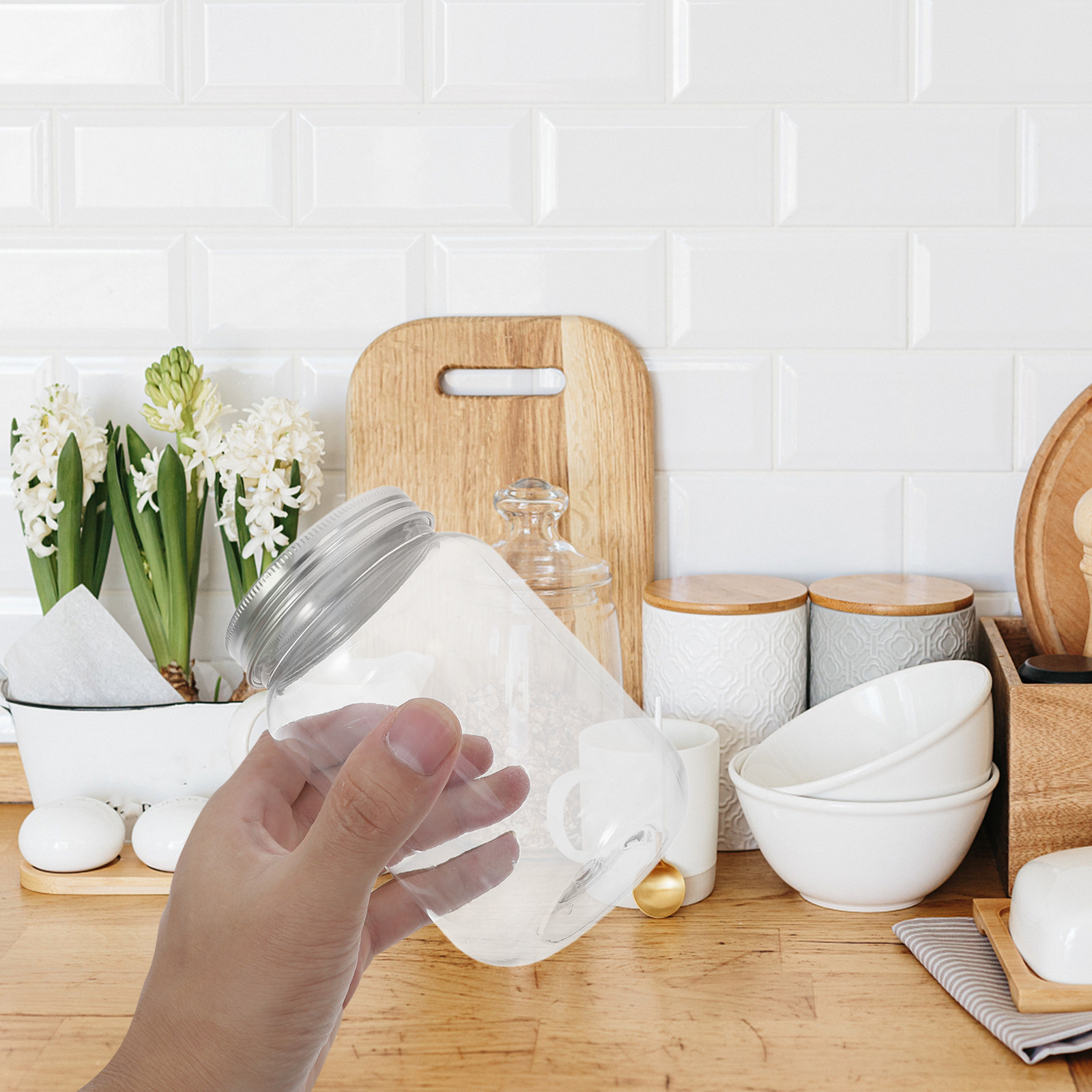 Airtight Food Storage Jars 4 P - Food Packed Snacks ulasan dan harga