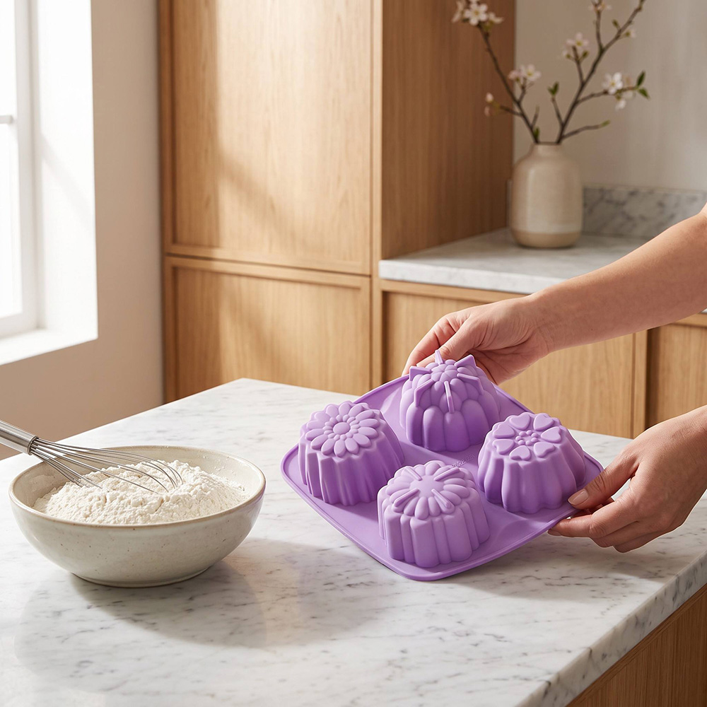 BPA Free 4-Hole Flower Shaped  - Healthy Snacks Food ulasan dan harga
