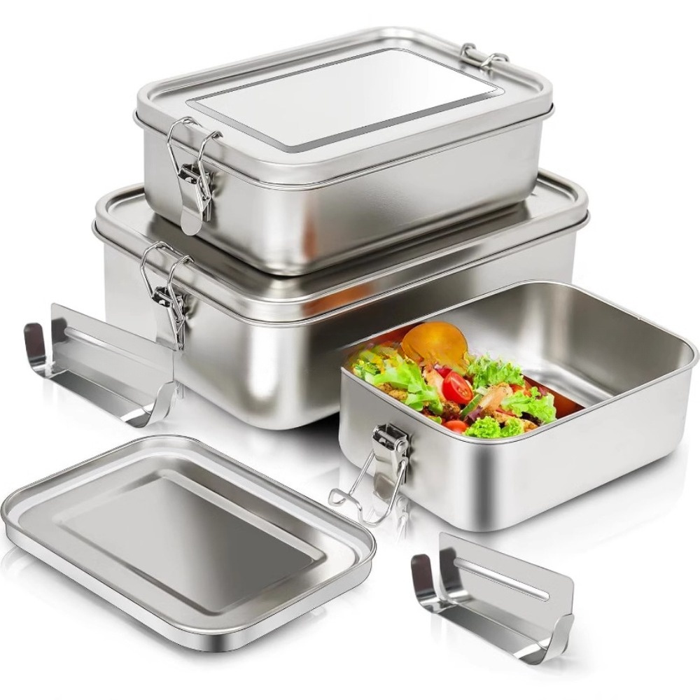 Stainless Steel Bento Box Meta - Food Snacks For School ulasan dan harga